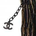 CHANEL black and gold chain necklace