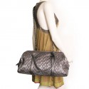 Bag bowling D & G DOLCE & GABBANA silver quilted leather