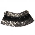 LAURA B mesh bracelet in black and silver