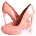 Escarpins ALEXANDER MCQUEEN T 37 en python rose