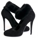 ALEXANDER MCQUEEN T 38 pumps suede black and mink