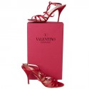 VALENTINO T37, 5 Red satin shoes