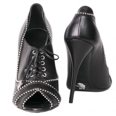 Escarpins BALMAIN T40 cuir noir