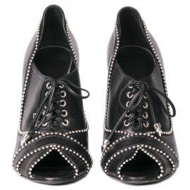 Escarpins BALMAIN T40 cuir noir