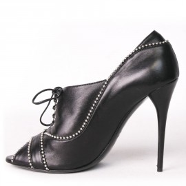 Escarpins BALMAIN T40 cuir noir