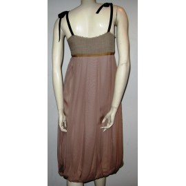 MARNI dress in beige and old Silk rose T40 it