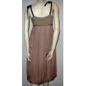 MARNI dress in beige and old Silk rose T40 it