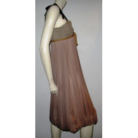 MARNI dress in beige and old Silk rose T40 it