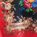 YVES SAINT LAURENT black and Red shawl