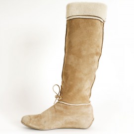 Bottes SERGIO ROSSI T 38,5 en daim naturel