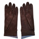 Gants HERMES en cuir d'agneau bordeaux