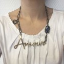 Gilded LANVIN "Love" necklace