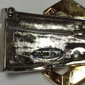 COURREGES 70's gold and silver metal pin