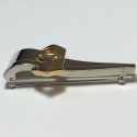 COURREGES 70's gold and silver metal pin