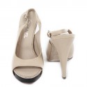 Sandales hautes CHANEL T 38 cuir d'agneau beige