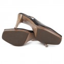 High Sandals SERGIO ROSSI Brown varnished leather T39