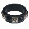 Black CHANEL bracelet and silver metal