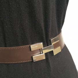 Ceinture HERMES en cuir marron T36