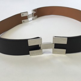 Ceinture HERMES en cuir marron T36