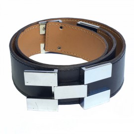 Ceinture HERMES en cuir marron T36