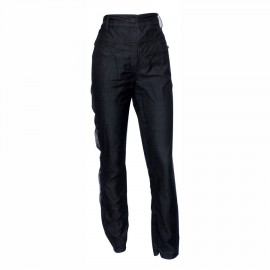 Pantalon CHANEL T 42 noir voile de soie