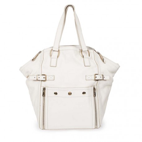 Sac 'Downtown' SAINT LAURENT cuir grainé beige