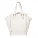 YVES SAINT LAURENT 'Downtown' bag in beige grained leather 