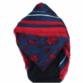 Shawl BALENCIAGA Navy Blue and Red