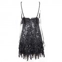 Dress Jenny Packham T10UK black sequined