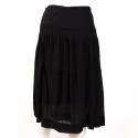 Skirt YVES SAINT LAURENT black silk chiffon