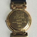 Montre VERSACE "Signature Médusa" plaqué or et cuir noir