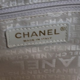 Sac CHANEL en toile et cuir doré