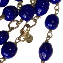 Necklace MARGUERITE of VALOIS sewing in beads of sapphire glass