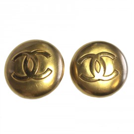 Earrings Clips CHANEL Golden