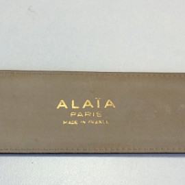  ALAÏA belt in dark gray leather size 75 FR