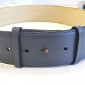  ALAÏA belt in dark gray leather size 75 FR