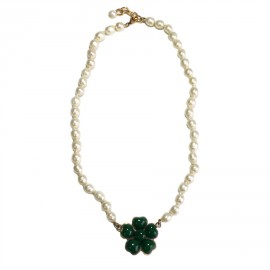 Collier MARGUERITE DE VALOIS fleurette et perles nacrées