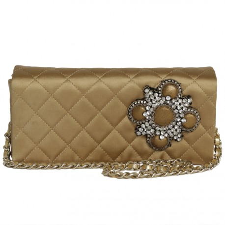 CHANEL Couture Evening Bag in Coppered Silk Satin