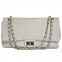 CHANEL 2.55 double flap bag in cream leather