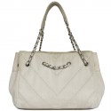 CHANEL tote bag in ecru canvas and leather