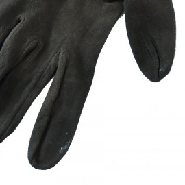 Gants mi-longs CHRISTIAN DIOR en suède marron