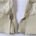 HERMES gloves in cream size lamb leather 7