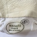 HERMES gloves in cream size lamb leather 7