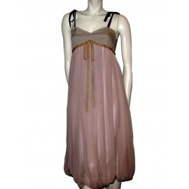 MARNI dress in beige and old Silk rose T40 it