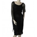 robe Chanel en soie noire T38