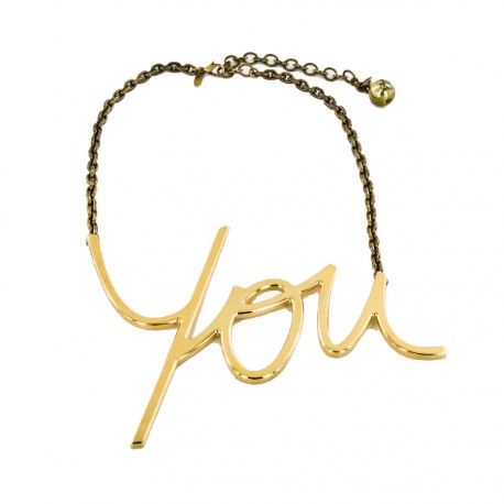 LANVIN Collector 'YOU' necklace in gilded metal with 18 carat gold