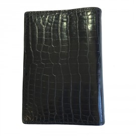 Couverture d'agenda HERMES en crocodile porosus noir