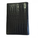 Couverture d'agenda HERMES en crocodile porosus noir