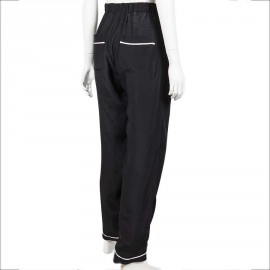 Pantalon CHANEL t40fr en soie noir