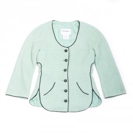 Veste CHANEL T 36 vert d'eau